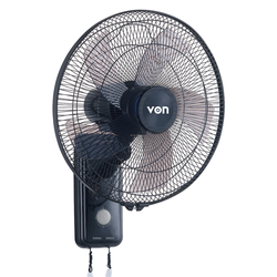 Von VFW-6555-MJK 16" Wall Fan, 55W - Black