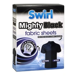 Swirl Mighty Black Fabric Sheet 12 Packets